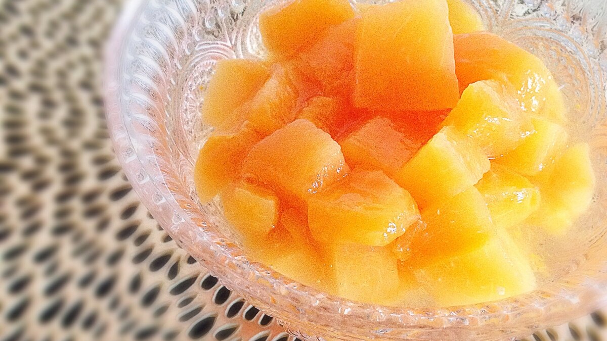 甘くないメロン救済 メロンのコンポート レシピ 作り方 By Azp 楽天レシピ